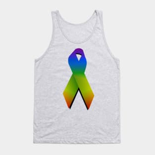 LGBTQ Gay Support ribbon Tank Top